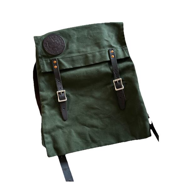 Duluth Other - Vintage Style Duluth Pack Minnesota Vintage Cargo Backpack Green Leather Straps